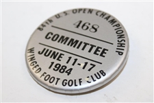 1984 US Open Championship at Wined Foot Committee Badge #468