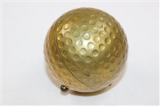 Retro Rensie 7 Jewels Golf Ball Gold Tone Desk Top Alarm Clock Made in Germany