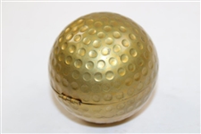 Retro Rensie 7 Jewels Golf Ball Gold Tone Desk Top Alarm Clock Made in Germany