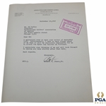 Bobby Jones Signed 1947 Typed Letter to Ed Dudley on Jones, Williams & Hill Letterhead 9/19 JSA ALOA