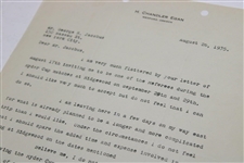 Chandler Egan Signed 1935 Typed Letter on Personal Letterhead 8/26 JSA ALOA