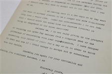 Chandler Egan Signed 1935 Typed Letter on Personal Letterhead 8/26 JSA ALOA