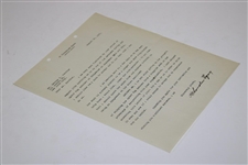 Chandler Egan Signed 1935 Typed Letter on Personal Letterhead 8/26 JSA ALOA