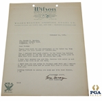 Gene Sarazen Signed 1935 Typed Letter to George Jacobus on Wilson Letterhead 11/14 JSA ALOA