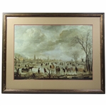 Golfers On Ice Framed Art Piece