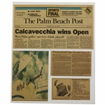 Mark Calcavecchia Signed News Article Wins Open JSA ALOA