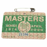 1974 Masters Tournament SERIES Badge #21596 - Gary Player Winner
