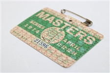1974 Masters Tournament SERIES Badge #21596 - Gary Player Winner