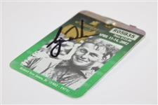 Tiger Woods Signed 2002 Masters Tournament Series Badge #R05935 JSA #YY11936