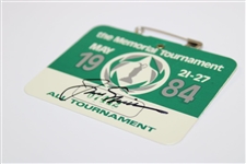 Jack Nicklaus Signed 1984 Memorial Tournament Weekly Badge #07442 - Nicklaus Win JSA ALOA