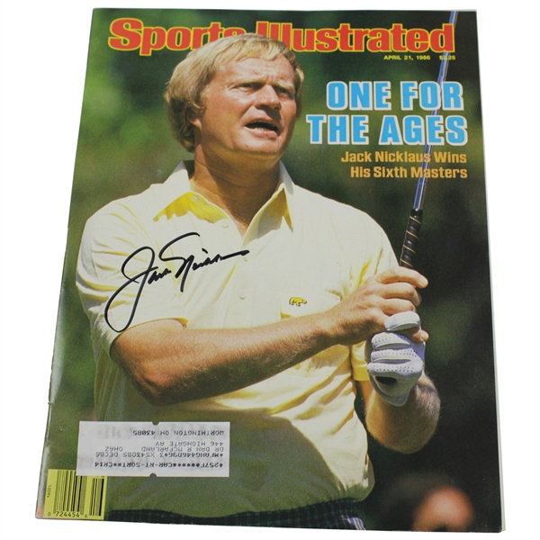 Jack Nicklaus Signed 1986 Sports Illustrated Magazine - April 21st JSA ALOA