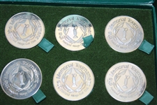 Hagen, Ouimet, Nelson, Sarazen, Vardon & Collett Commemorative Coin Set in Original Box