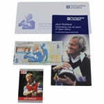 Jack Nicklaus PGA Tour Pro Set Card wih Nicklaus 5lb RBS Note e/Sleeve & Info