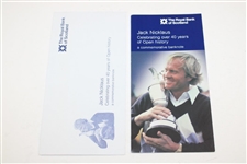 Jack Nicklaus PGA Tour Pro Set Card wih Nicklaus 5lb RBS Note e/Sleeve & Info