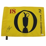 Brian Harman Signed 2023 The Open Championship at Royal Liverpool Screen Flag JSA #AL87642