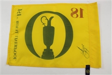 Brian Harman Signed 2023 The Open Championship at Royal Liverpool Screen Flag JSA #AL87642