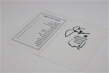 Jack Nicklaus Signed Augusta National Golf Club Scorecard JSA ALOA