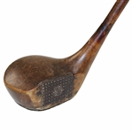 Vintage Auchterlonie Special Leather Face Wood Brassie with Shaft Stamp