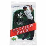 2001 Upper Deck SP Authentic Sealed & Unopened Golf Preview Pack