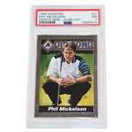 1992 Diamond Sports Memorabilia Hand Cut Phil Mickelson Card #27 PSA NM 7 #70834574