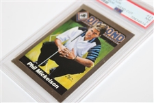 1992 Diamond Sports Memorabilia Hand Cut Phil Mickelson Card #27 PSA NM 7 #70834574