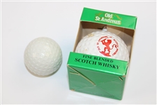 Old St. Andrews Scotch Whiskey w/St. Andrews Square Mesh Reproduction Golf Ball