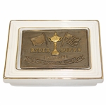 1999 Ryder Cup at Brookline The Country Club Porcelain Playing Cards Holder by Artist Bill Waugh