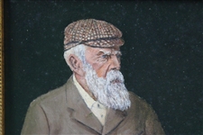 Old Tom Morris Oil Painting 'In Victoria Style' on Board by Artist Bill Waugh - Framed