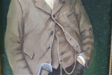 Old Tom Morris Oil Painting 'In Victoria Style' on Board by Artist Bill Waugh - Framed