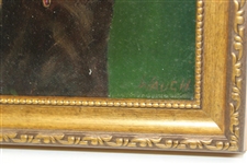Old Tom Morris Oil Painting 'In Victoria Style' on Board by Artist Bill Waugh - Framed