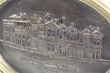 The R&A Clubhouse St. Andrews Resin Cast Oval Bronze by Artist Bill Waugh - Framed