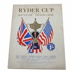 1933 Ryder Cup at Southport And Ainsdale Course Official Program - GB 6 1/2-5 1/2