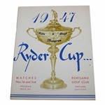 1947 Ryder Cup at Portland Golf Club Official Program - USA 11-1