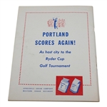 1947 Ryder Cup at Portland Golf Club Official Program - USA 11-1