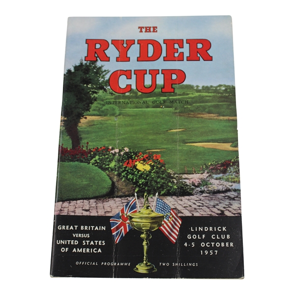 1957 Ryder Cup at Lindrick Country Club official Program - GB 7 1/2-4 1/2
