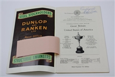 1957 Ryder Cup at Lindrick Country Club official Program - GB 7 1/2-4 1/2