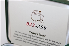 2022 Masters Tournament Ltd Ed Crows Nest Commemorative Coin #023/350 in Box w/Card