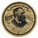 Fruitland Augusta Georgia Peach Vodka P. J. Berkmans Wooden POS Sizeable Display