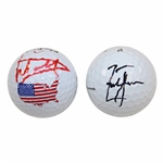 Ryder Cup Captains Luke Donald & Zack Johnson Signed Golf Balls JSA ALOA
