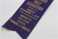 1942 Hope Crosby Shipyard Golf Exhibition Official Ribbon