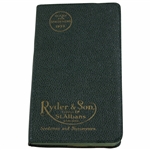 1939 Samuel Ryder And Son Diary For Gardeners With Compliments Card