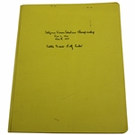 Helen Lengfelds 1973 California Womens Amateur Championship At Pebble Beach Press Kit w/ Handwritten Notes