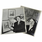 Helen Lengfeld Smiling w/ California Artwork Original Photos Incl. Close Shot