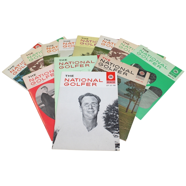Twelve (12) 1958-1968 The National Golfer Magazine Issues Pebble Beach
