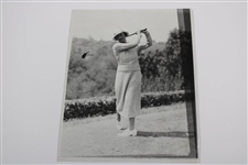 Helen Lengfeld Post-Swing Older Champion Women Photo w/Vintage L.P.G.A. Sticker