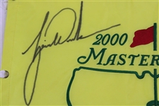 Tiger Woods Signed 2000 Masters Embroidered Flag - Huge Signature! JSA ALOA