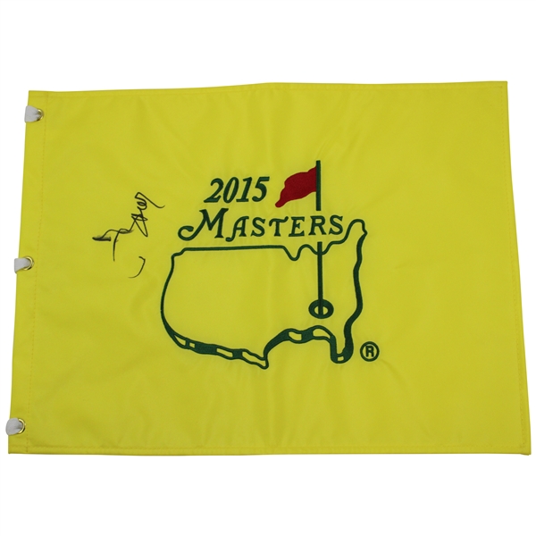 Jordan Speith Signed 2015 Masters Embroidered Flag JSA ALOA