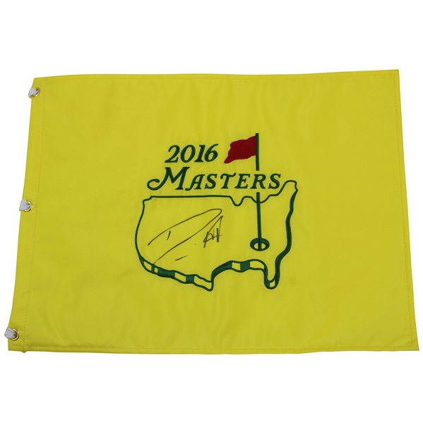 Danny Willett Signed 2016 Masters Embroidered Flag JSA ALOA