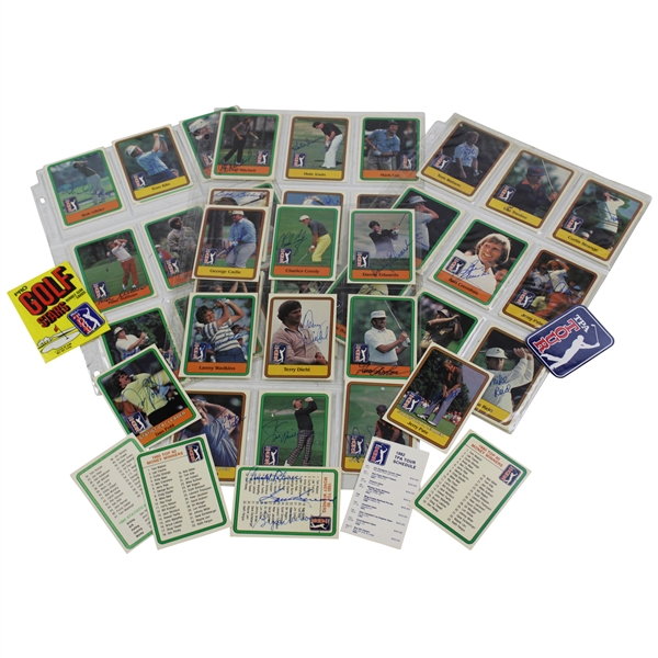 Complete Signed Full Set of 1981 Donruss PGA Tour Pro Set Cards - Nicklaus Rookie JSA ALOA