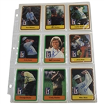 Complete Signed Full Set of 1981 Donruss PGA Tour Pro Set Cards - Nicklaus Rookie JSA ALOA